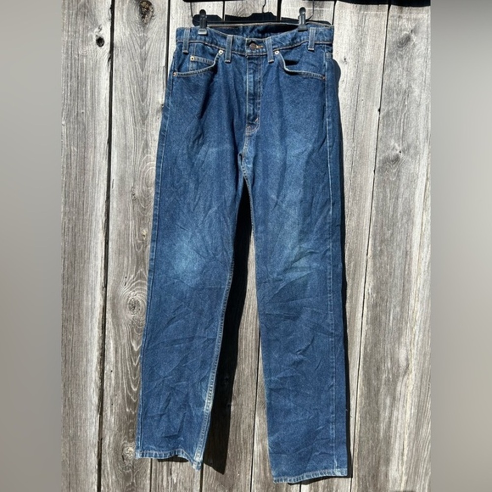 Levi's Straight Leg Jeans in Dark Blue Denim